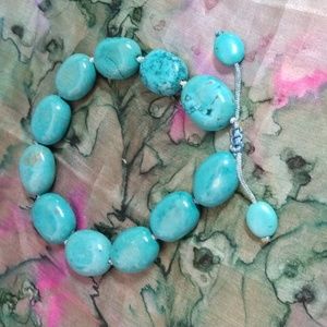 Beautiful turquoise bracelet , large beads